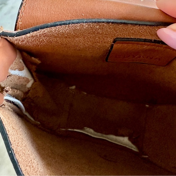 Cuyana | mini saddle brown leather crossbody bag - Picture 6 of 6